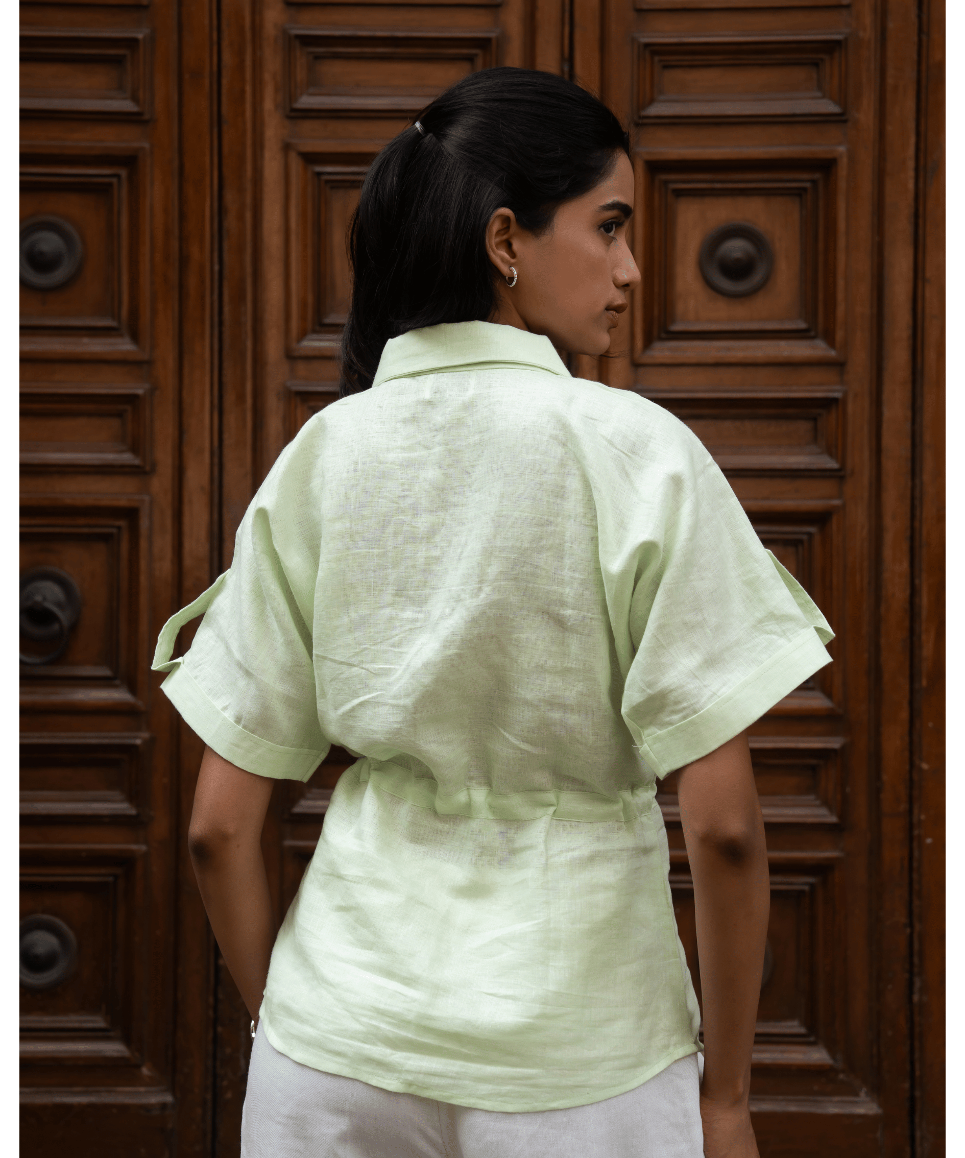 Mint green Linen shirt