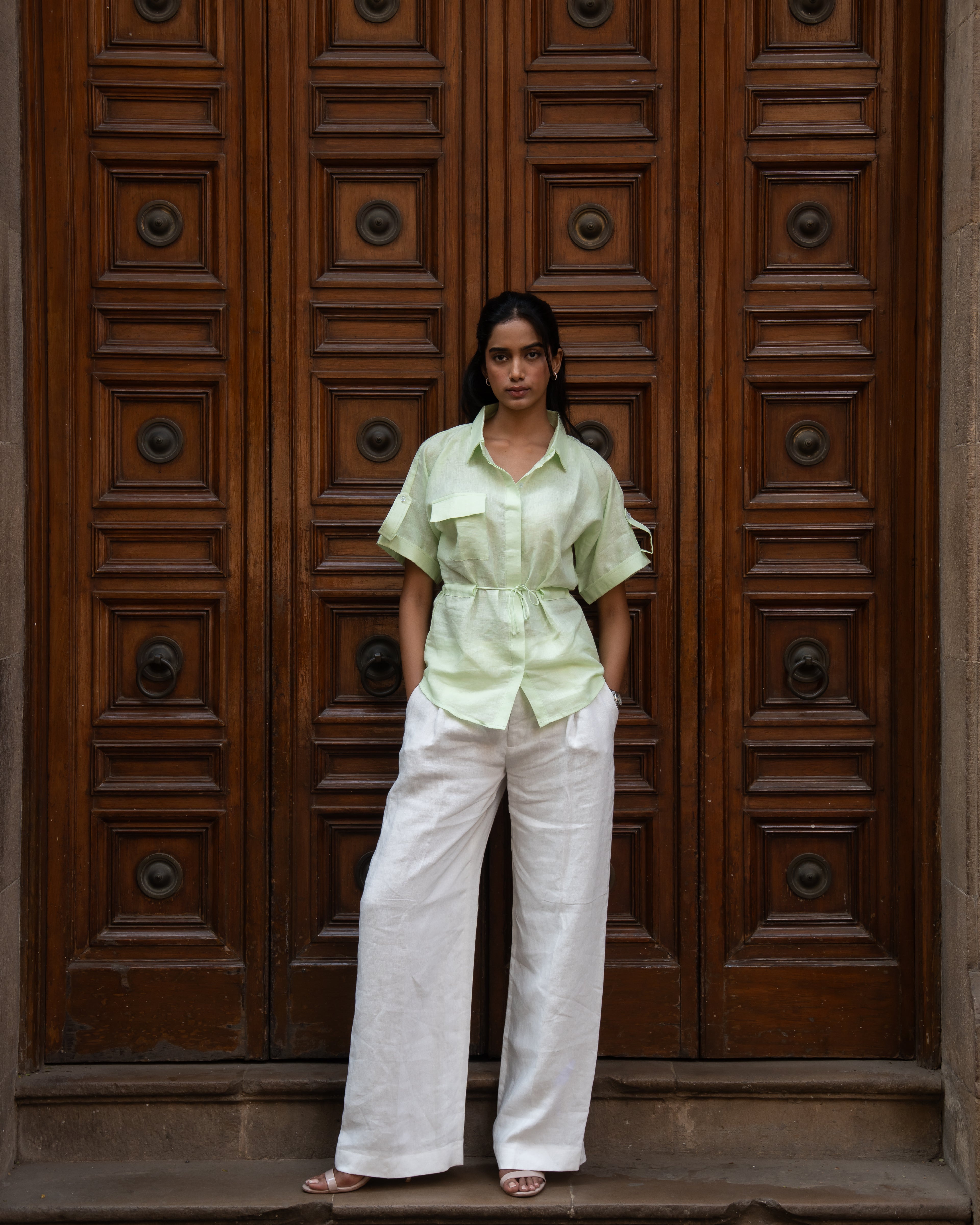 Mint green Linen shirt