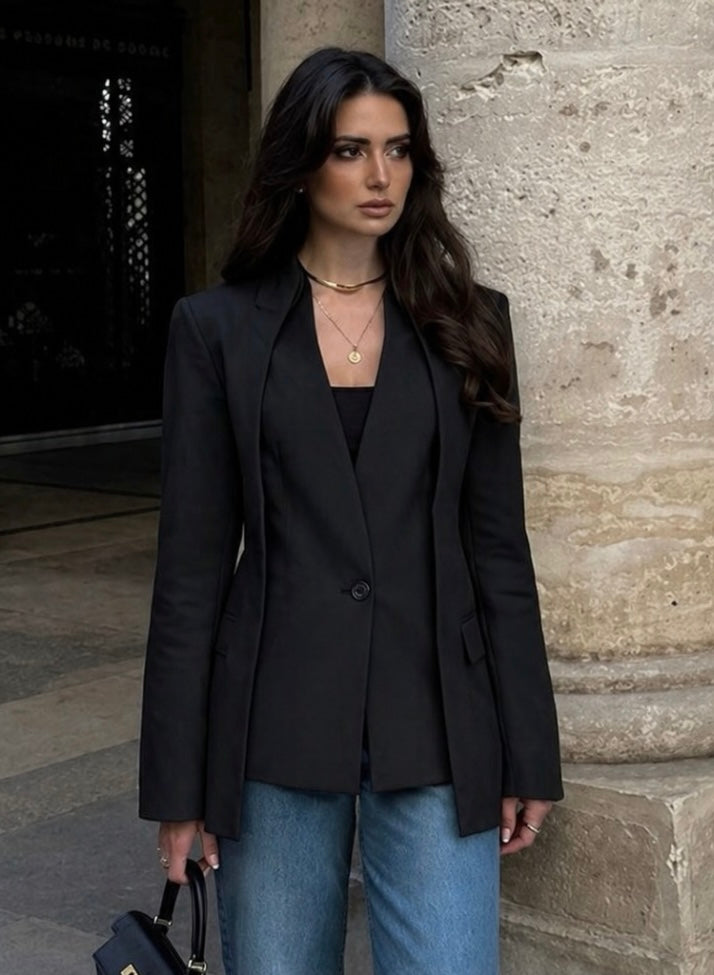 Structured Black Blazer