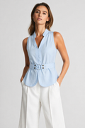 Powder Blue Top with Belt